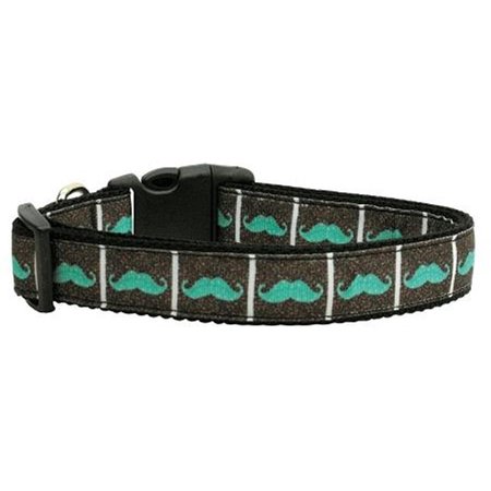 UNCONDITIONAL LOVE Aqua Moustaches Ribbon Dog Collars Medium UN847506